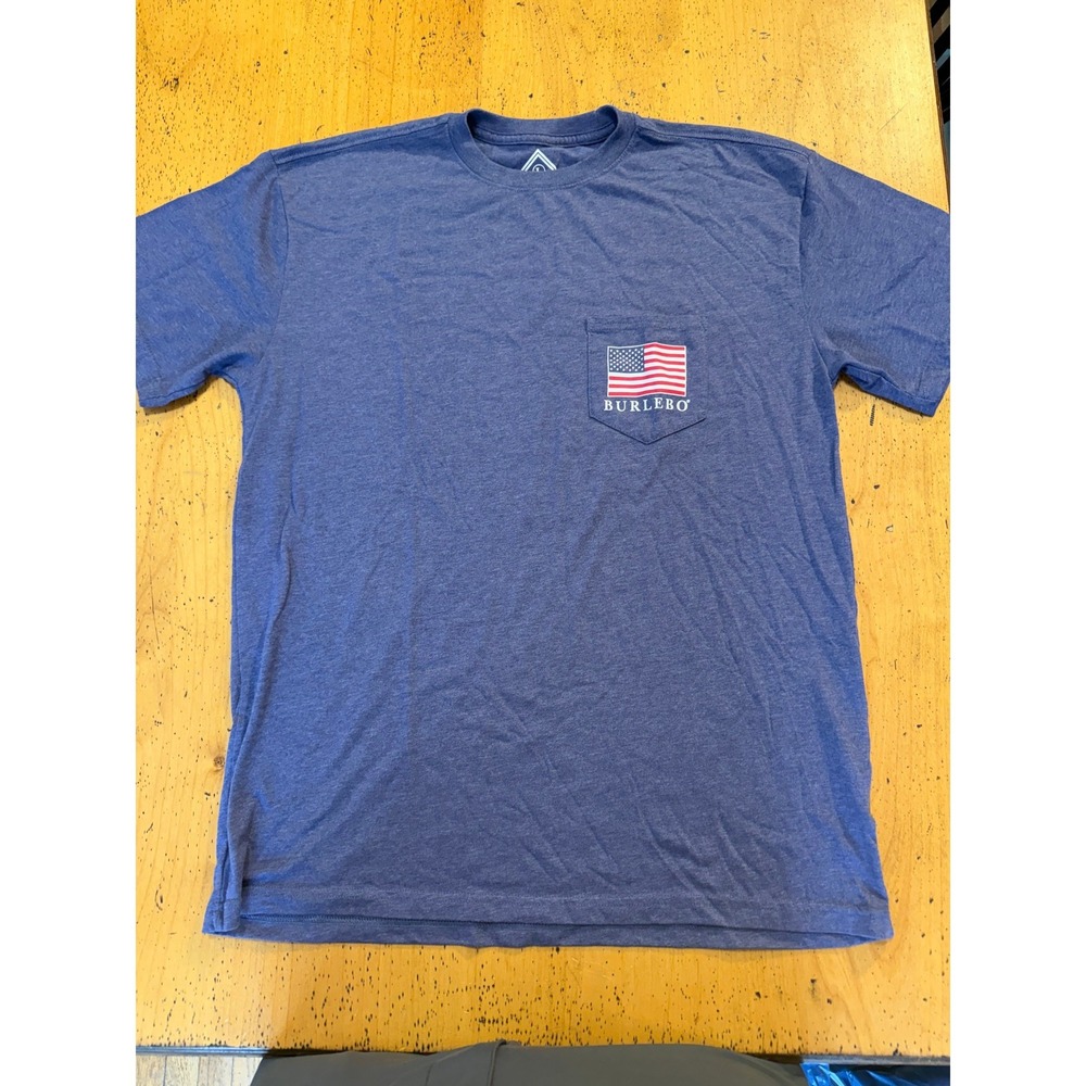 Burlebo Graphic Tee Size L Mens Blue Party Like W JFK Reagan Patriotic Shirt
